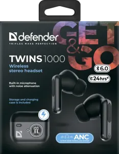 Defender - Vezeték nélküli sztereó headset Twins 1000