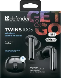 Defender - Vezeték nélküli sztereó headset Twins 1005
