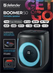 Defender - Hordozható hangszóró Boomer 50