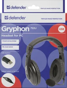 Defender - Headset PC-hez Gryphon 750U