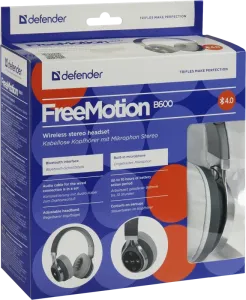 Defender - Vezeték nélküli sztereó headset FreeMotion B600