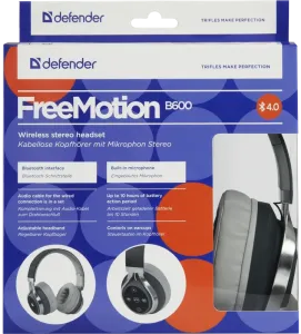 Defender - Vezeték nélküli sztereó headset FreeMotion B600