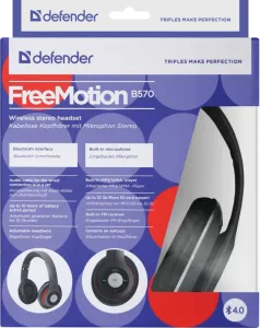 Defender - Vezeték nélküli sztereó headset FreeMotion B570
