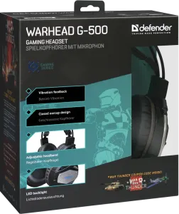 Defender - Gamer fejhallgató Warhead G-500