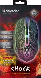 Defender - Vezetékes gamer egér Shock GM-110L