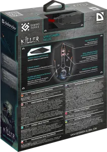 Defender - Vezetékes gamer egér Killer GM-170L