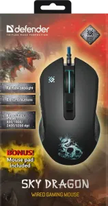 Defender - Vezetékes gamer egér Sky Dragon GM-090L