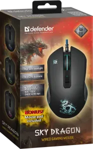 Defender - Vezetékes gamer egér Sky Dragon GM-090L