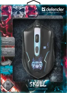 Defender - Vezetékes gamer egér Skull GM-180L
