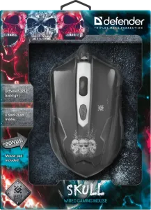 Defender - Vezetékes gamer egér Skull GM-180L