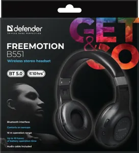 Defender - Vezeték nélküli sztereó headset FreeMotion B551