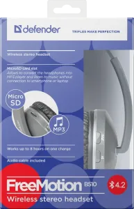 Defender - Vezeték nélküli sztereó headset FreeMotion B510