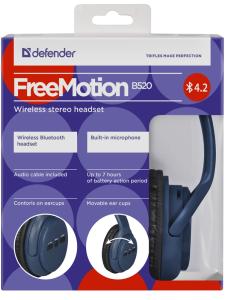 Defender - Vezeték nélküli sztereó headset FreeMotion B520
