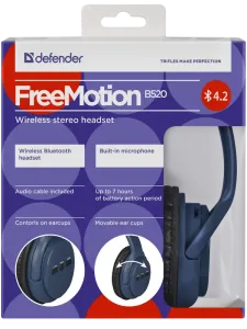 Defender - Vezeték nélküli sztereó headset FreeMotion B520