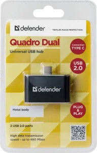 Defender - Univerzális USB hub Quadro Dual
