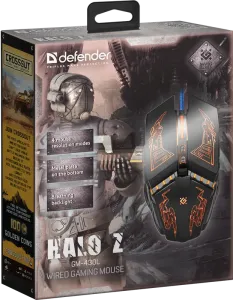Defender - Vezetékes gamer egér Halo Z GM-430L