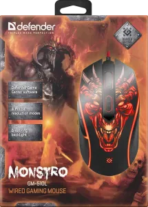 Defender - Vezetékes gamer egér Monstro GM-510L