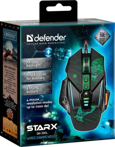 Defender - Vezetékes gamer egér sTarx GM-390L