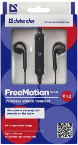Defender - Vezeték nélküli sztereó headset FreeMotion B650
