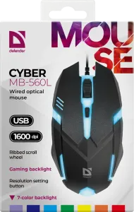 Defender - Vezetékes gamer egér Сyber MB-560L