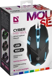 Defender - Vezetékes gamer egér Сyber MB-560L