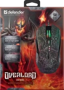 Defender - Vezetékes gamer egér OverLord GM-890
