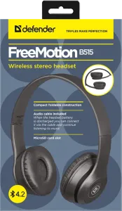 Defender - Vezeték nélküli sztereó headset FreeMotion B515