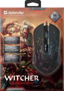 Defender - Vezetékes gamer egér Witcher GM-990
