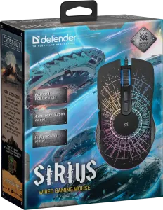 Defender - Vezetékes gamer egér Sirius GM-660L
