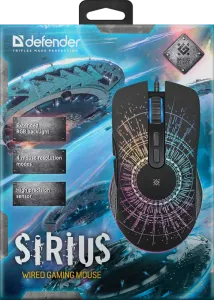 Defender - Vezetékes gamer egér Sirius GM-660L