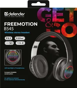Defender - Vezeték nélküli sztereó headset FreeMotion B545