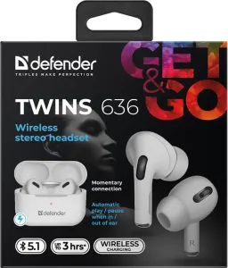 Defender - Vezeték nélküli sztereó headset Twins 636