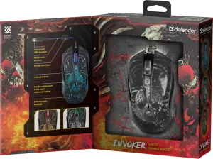 Defender - Vezetékes gamer egér InvokerGM-947