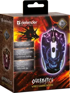 Defender - Vezetékes gamer egér Overmatch GM-069