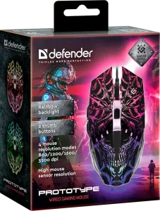 Defender - Vezetékes gamer egér Prototype GM-670L