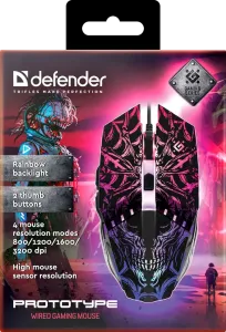 Defender - Vezetékes gamer egér Prototype GM-670L