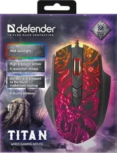 Defender - Vezetékes gamer egér Titan GM-650L