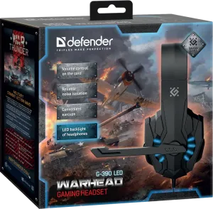 Defender - Gamer fejhallgató Warhead G-390 LED