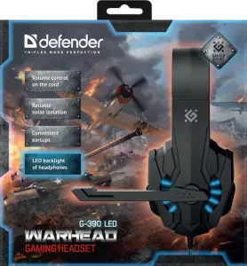 Defender - Gamer fejhallgató Warhead G-390 LED