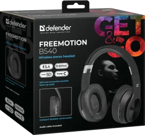 Defender - Vezeték nélküli sztereó headset FreeMotion B540
