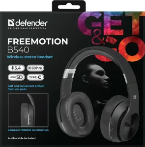 Defender - Vezeték nélküli sztereó headset FreeMotion B540