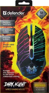 Defender - Vezetékes gamer egér Dark Agent GM-590L