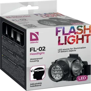 Defender - Fényszóró FL-02, LED, 3 modes