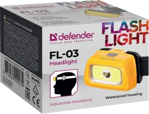 Defender - Fényszóró FL-03, LED+COB, 3 modes