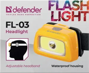 Defender - Fényszóró FL-03, LED+COB, 3 modes