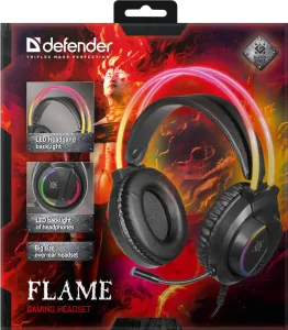 Defender - Gamer fejhallgató Flame