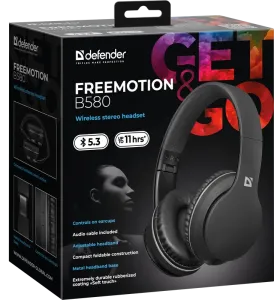 Defender - Vezeték nélküli sztereó headset FreeMotion B580