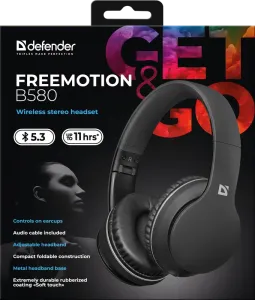 Defender - Vezeték nélküli sztereó headset FreeMotion B580