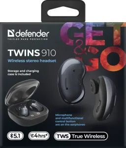 Defender - Vezeték nélküli sztereó headset Twins 910
