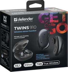 Defender - Vezeték nélküli sztereó headset Twins 910